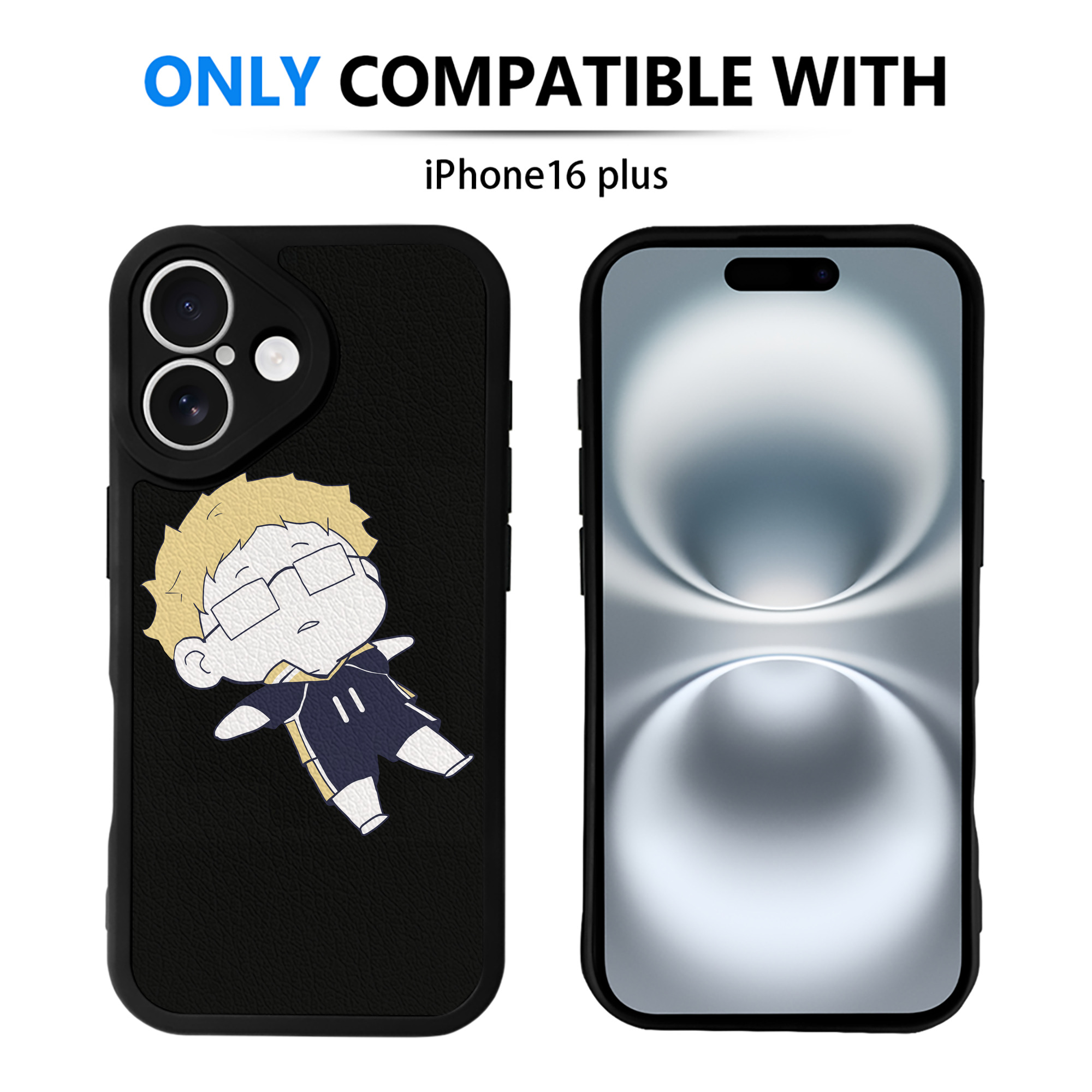 （画像用） ハイキュー!! Haikyu!! 【iPhone 16シリーズ対応】シリコンスマホケース（レザー調） 材質：シリコン